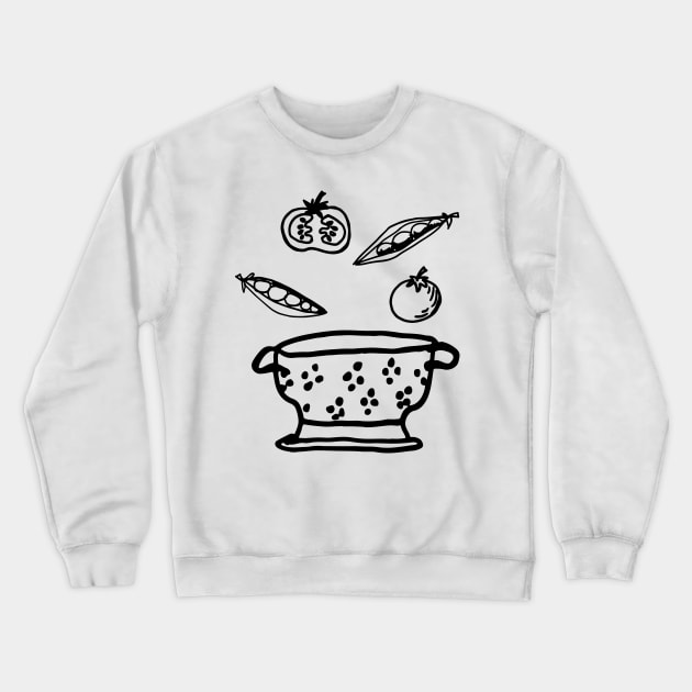 Retro Veggie Soup Design Crewneck Sweatshirt by SWON Design